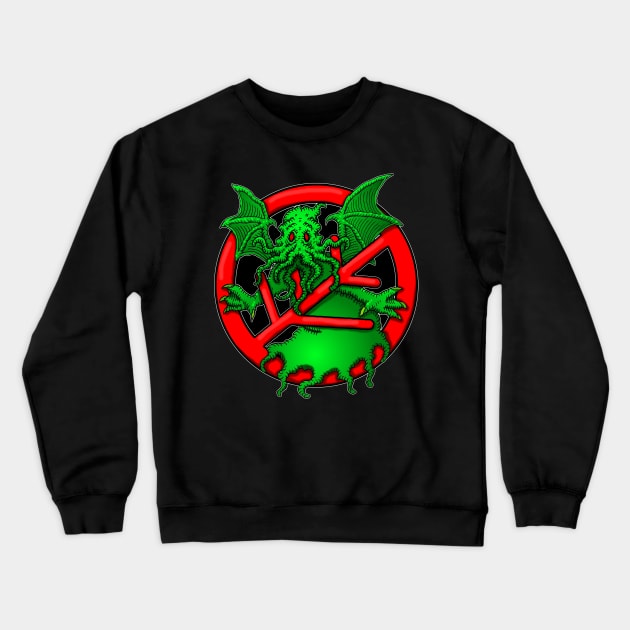 Cthulhu Buster Crewneck Sweatshirt by azhmodai